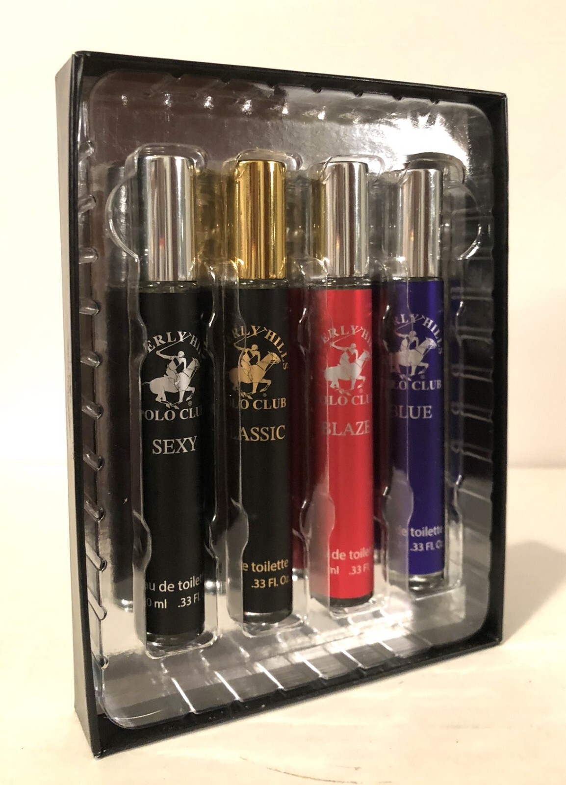 Beverly Hills Polo Club Mens Eau De Parfum Set New 4 Piece Cologne Collection