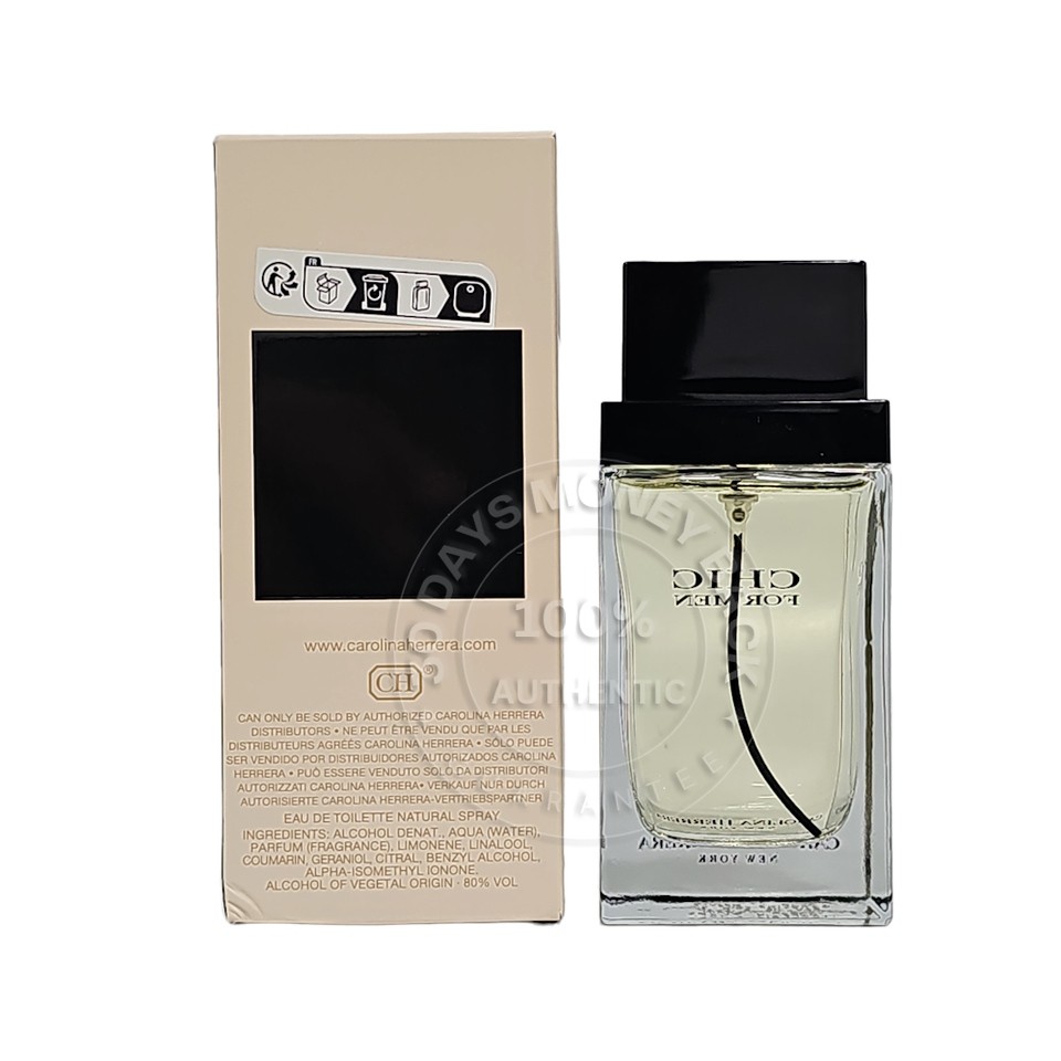 Carolina Herrera Chic Eau de Toilette 3.4 oz/100 ml Spray for Men