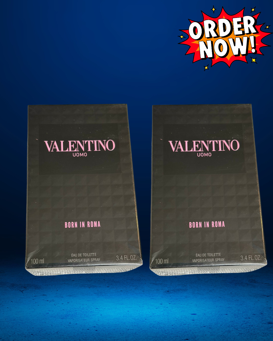 Pack of 2 Valentino Uomo Born In Roma 3.4 oz Eau de Toilette Spray for Men