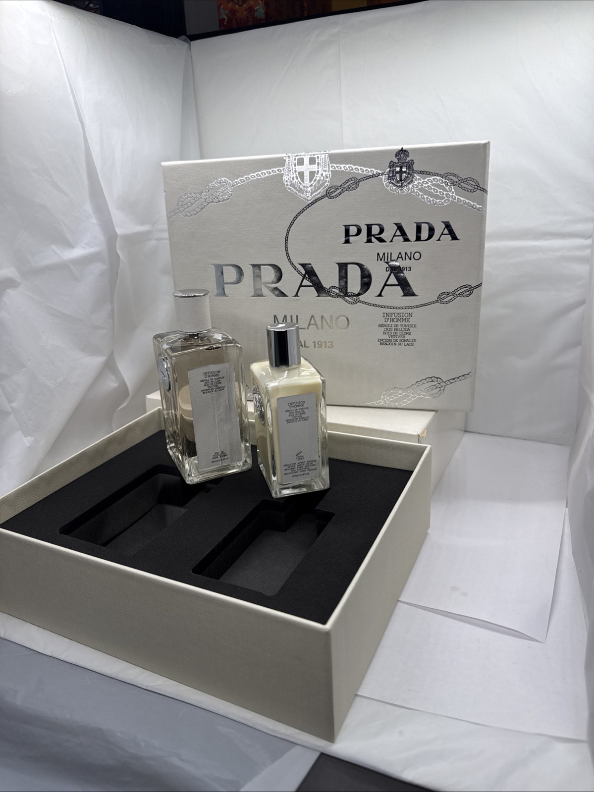 Prada Milano Infusion D’Homme Set 2pcs EDT 200ml/6.75oz After Shave 100ml/3.4oz