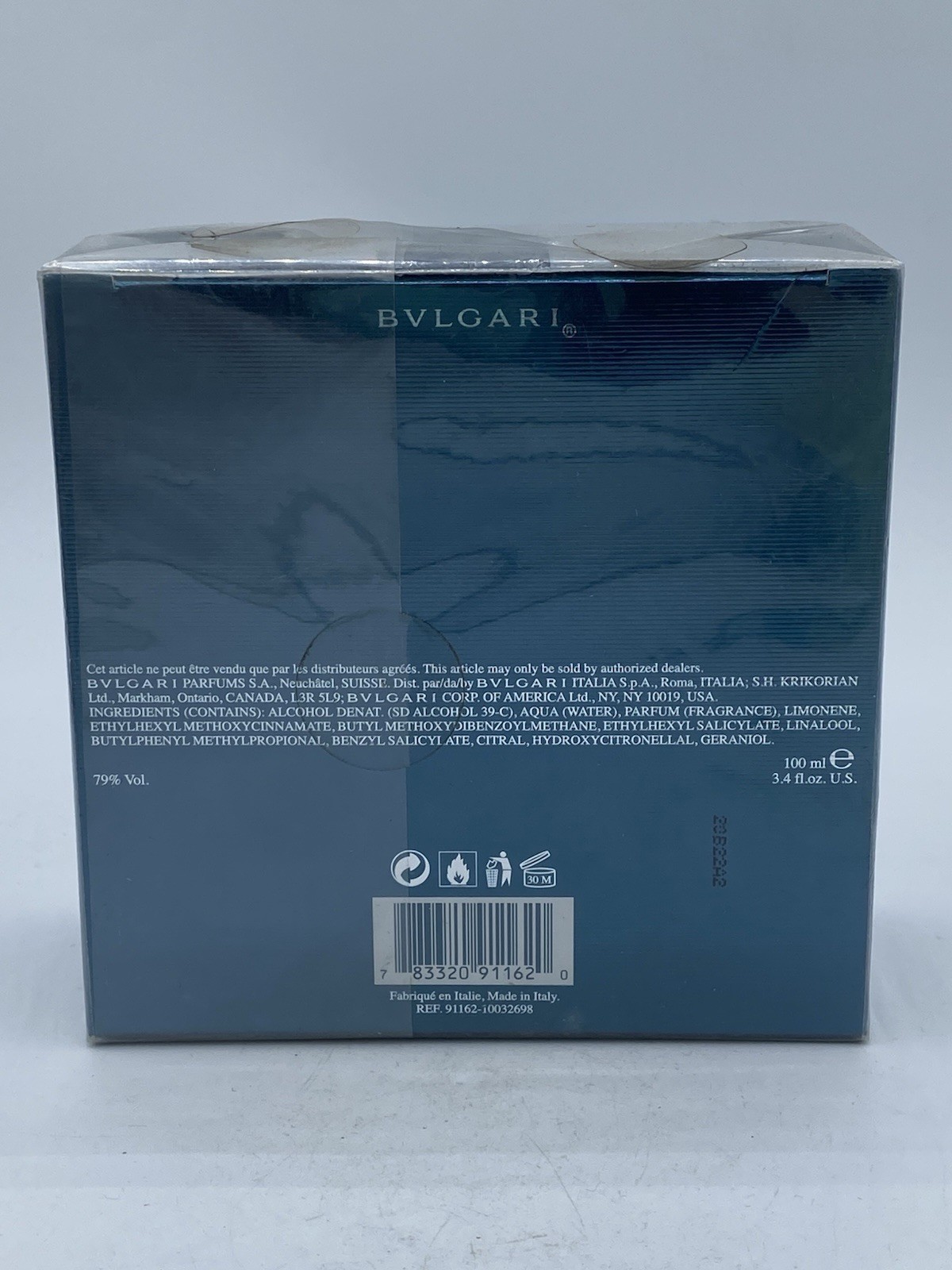 Bvlgari AQVA Pour Homme TONIQ 3.4 oz New In Sealed Box 2011 Formula See Details.