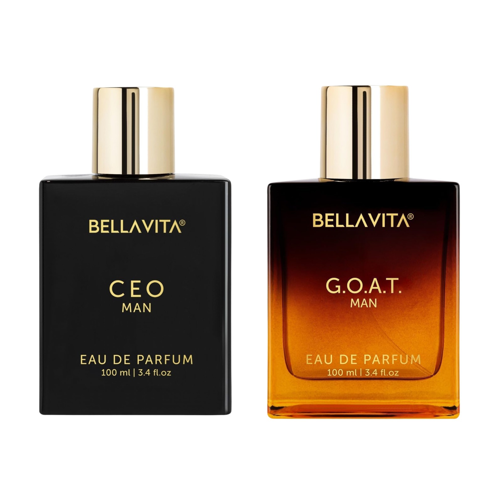 BellaVita Luxury Sigma Male (CEO Man & GOAT Man) Perfume Cologne for Men 2x100ml