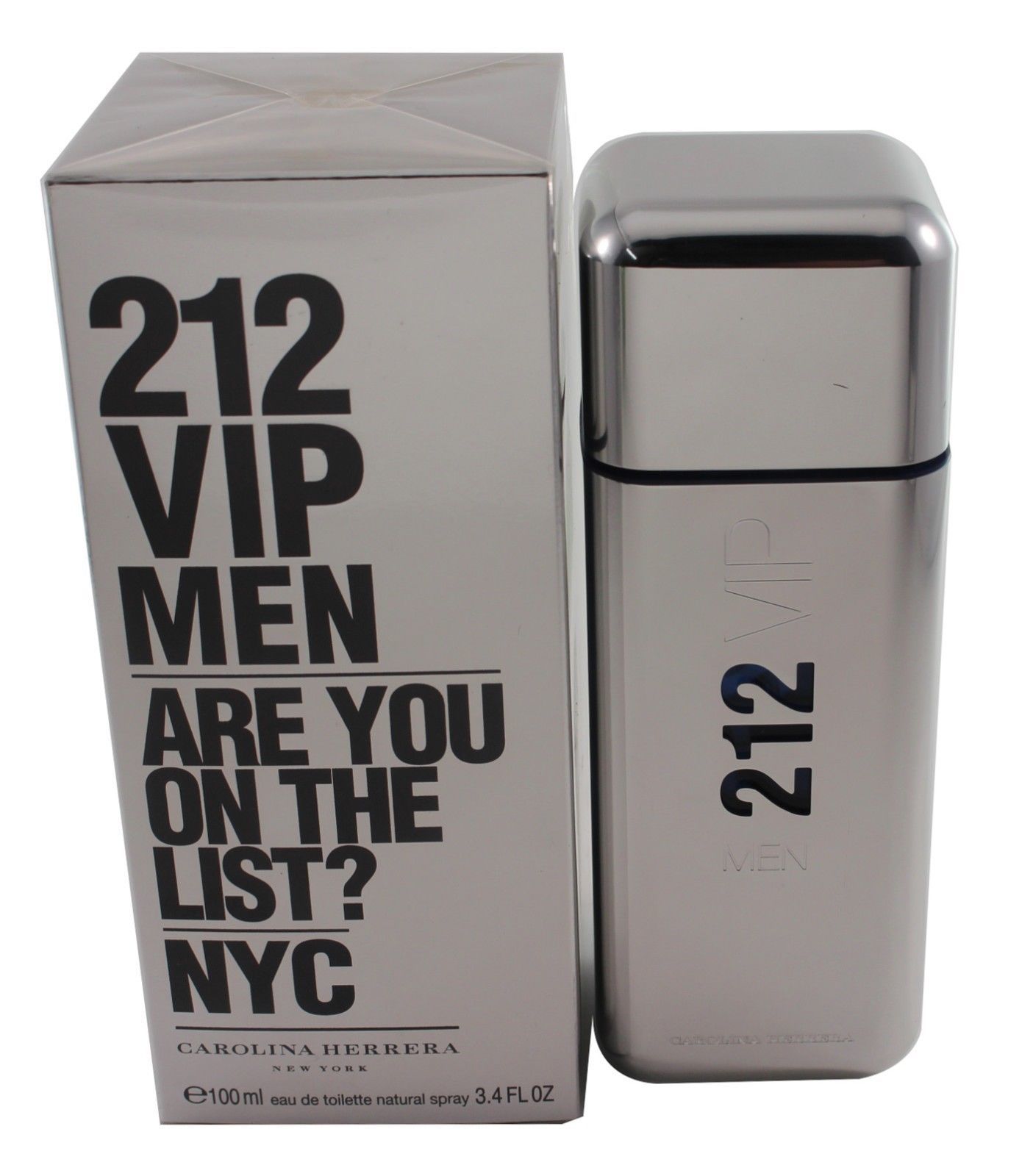 212 Vip Nyc by Carolina Herrera for Men EDT Spray 3.4/3.3 oz – New in box