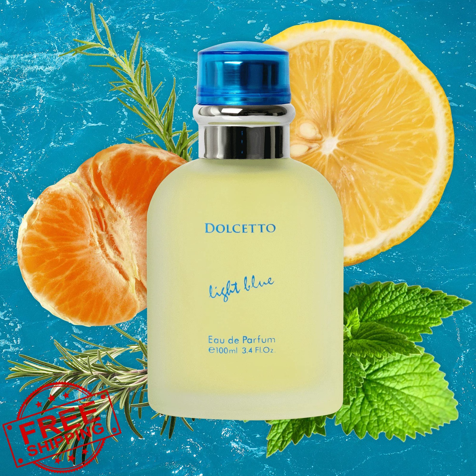 NovoGlow Dolcetto Men’s Eau De Parfum 3.4oz Woody Floral Aquatic Fragrance