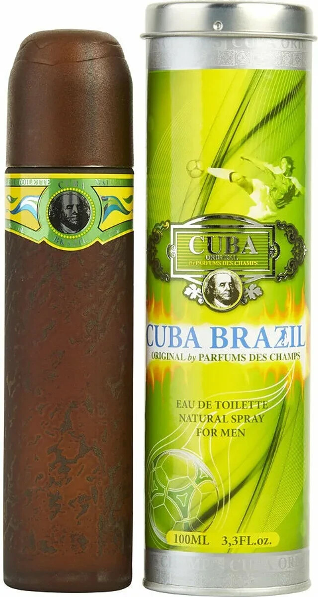 Cuba Brazil By Cuba cologne for men EDT 3.3 / 3.4 oz New in Box