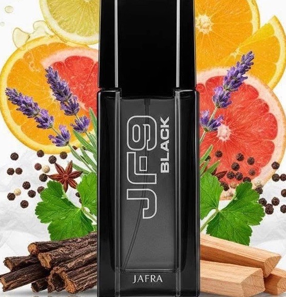 JAFRA JF9 Black Men’s Fragrance Citrus Lavender Pepper Licorice Wood Scent