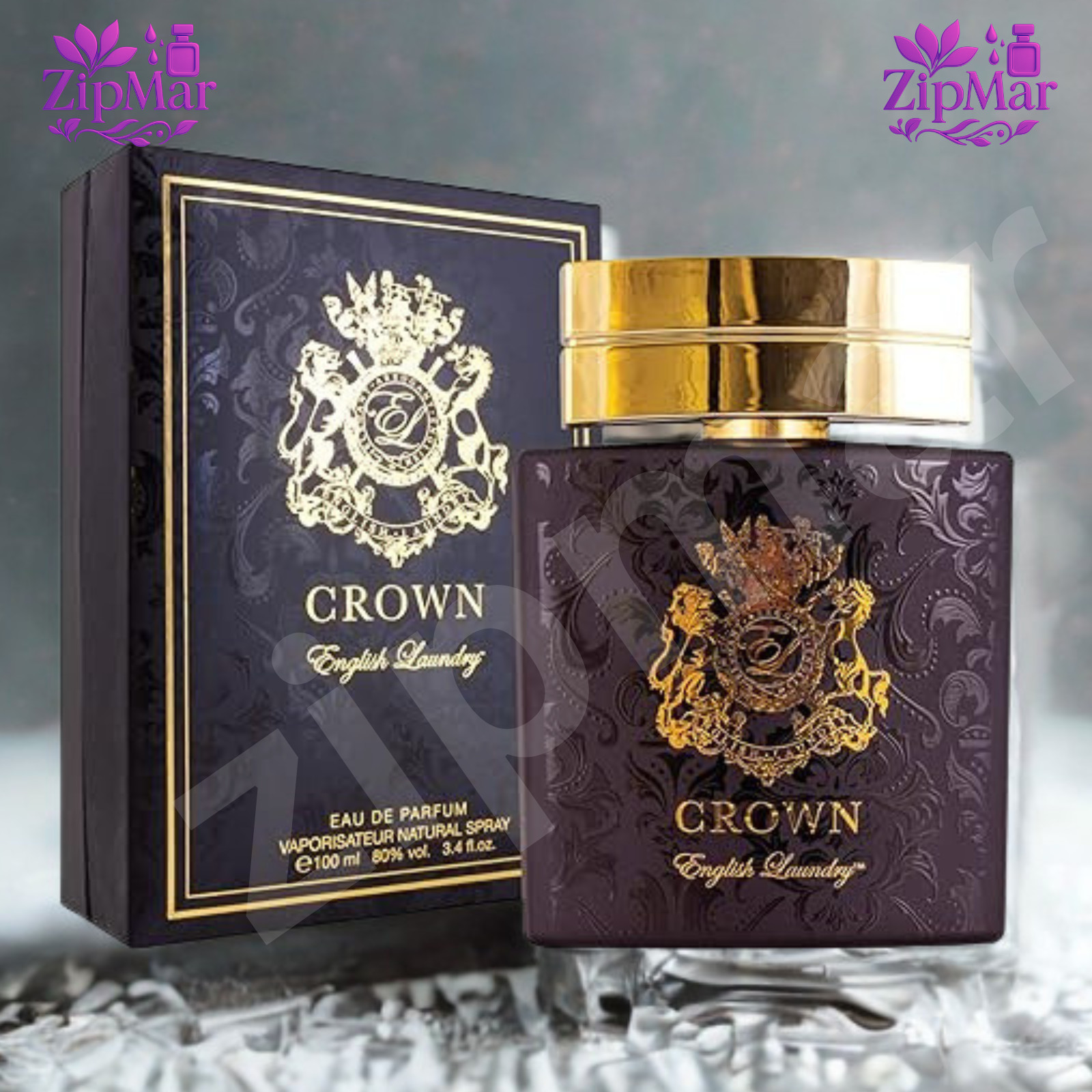 Men English Laundry Crown EDP 3.4 oz 100ml Citrus Woody Amber Cologne Long Lasts