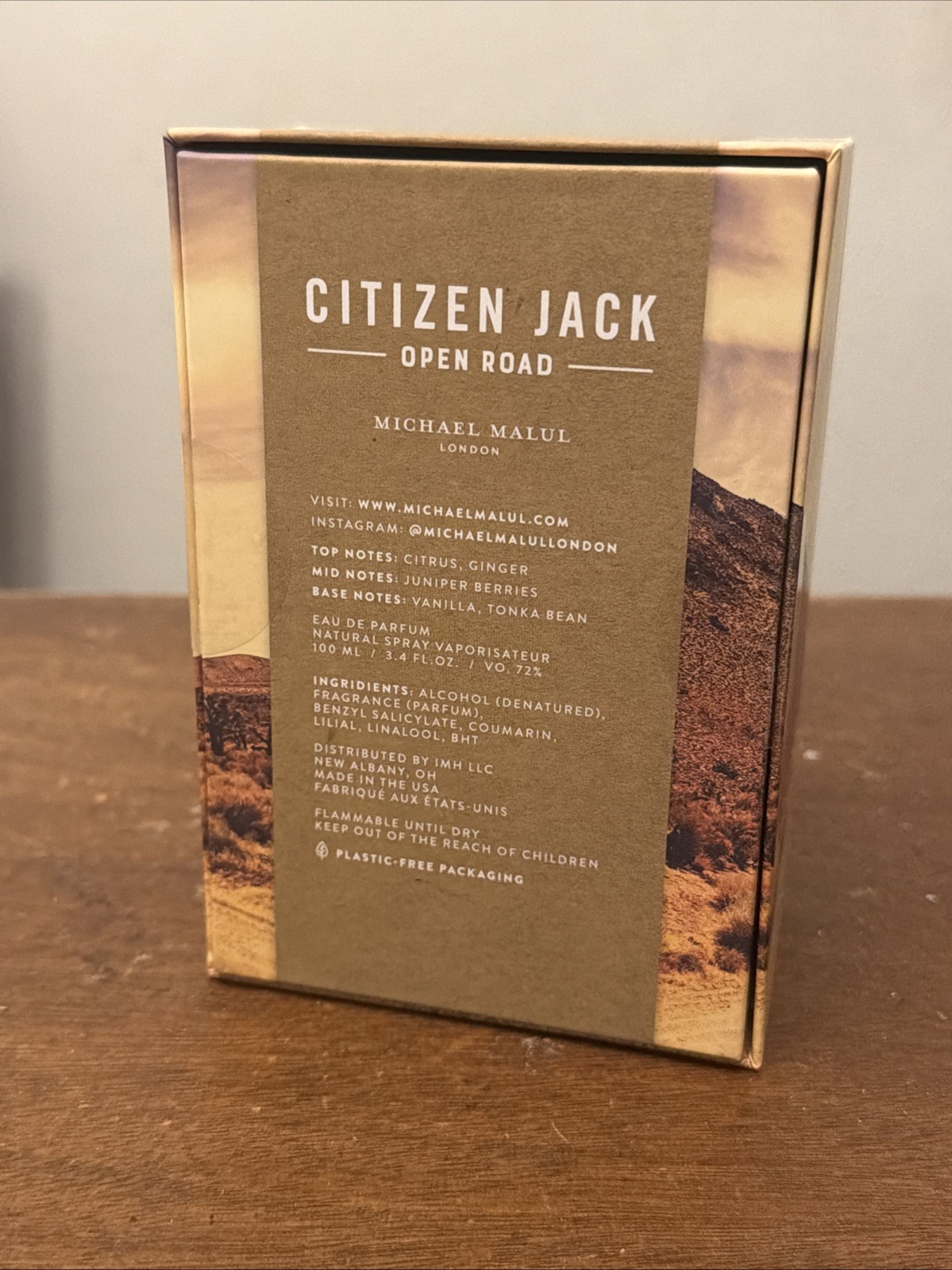 Citizen Jack Open Road Michael Malul Eau de Parfum 3.4oz 100ml Men NEW SEALED