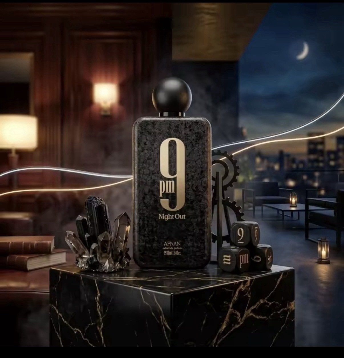 Afnan 9PM Night Out Eau de Parfum Spray 3.4 fl oz Regular Size