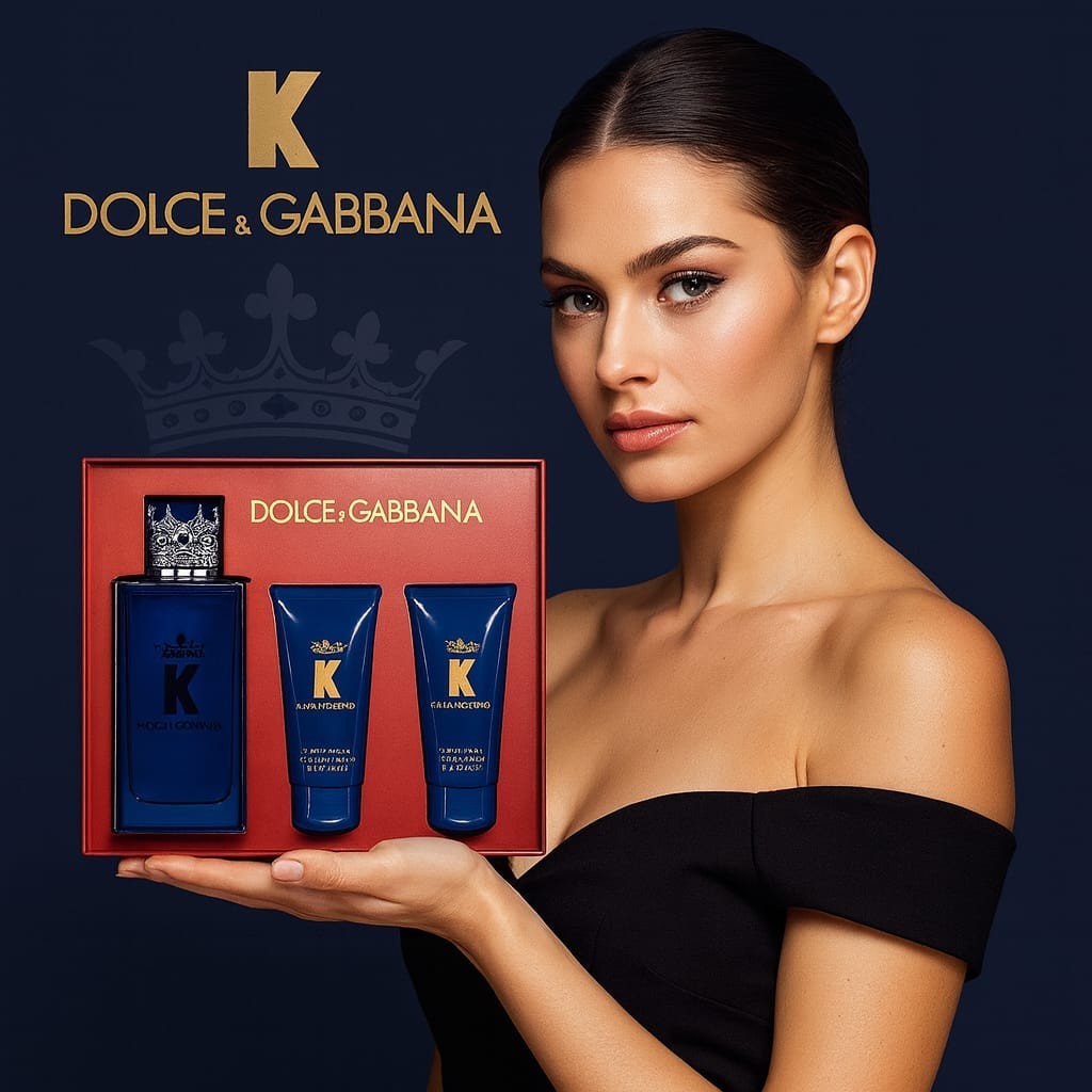 Dolce & Gabbana King Eau de Parfum 3 Piece Gift Set for Men 3.3oz / 100ml EDP.