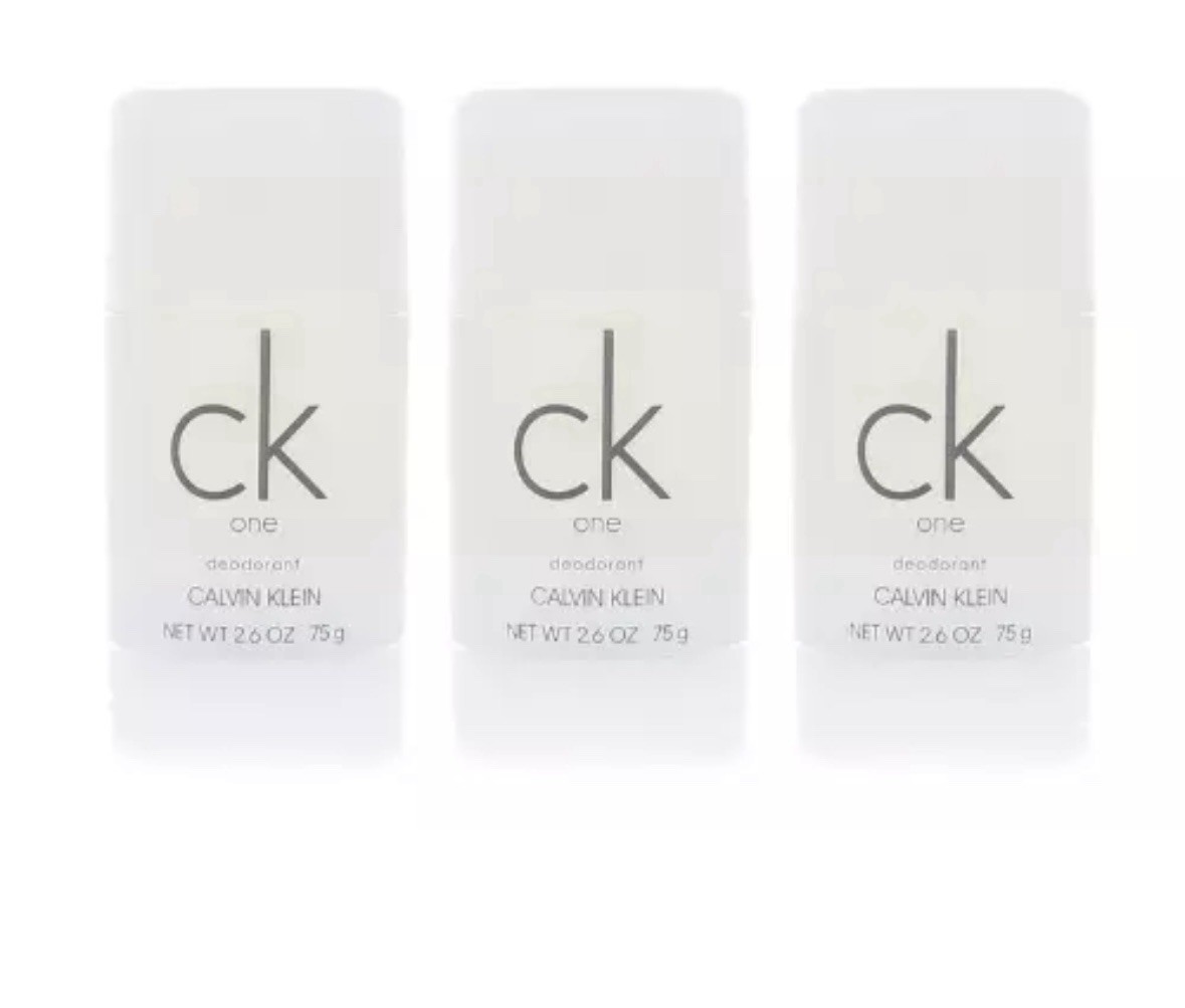 3X Ck One Cologne By Calvin Klein for Men and Women 2.6 oz Deodorant Stick