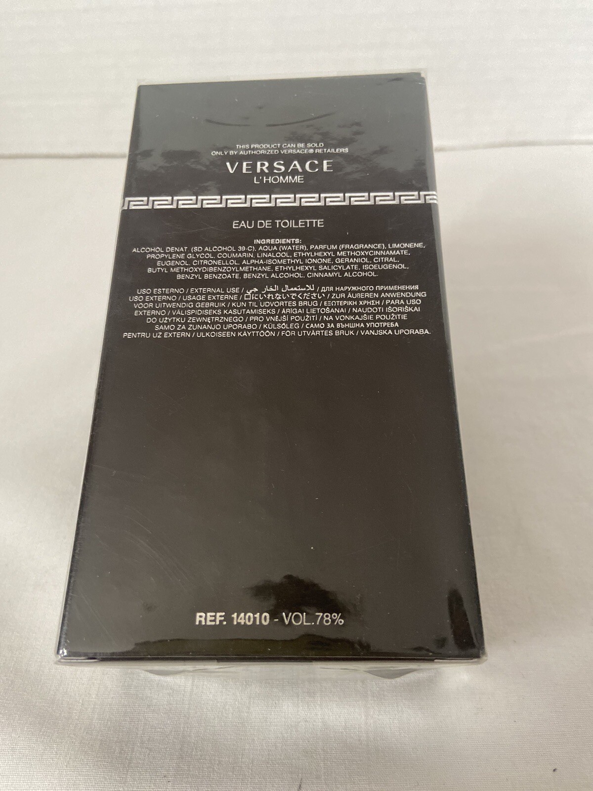 VERSACE L‘ HOMME edt 3.3 / 3.4 oz Cologne for Men 3.4 New in Box