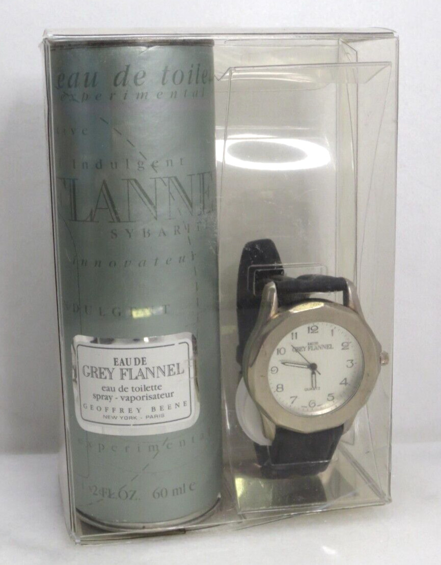GEOFFREY BEENE EAU DE GREY FLANNEL + WATCH **SEE DETAILS