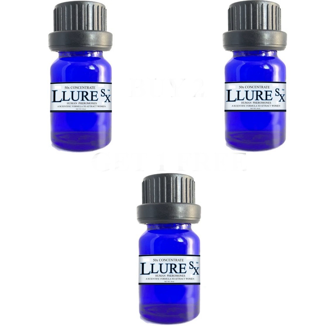 3 LLURE SX 24K HUMAN PHERAMONES #1 FRAGRANCE FOR MEN TO ATTRACT BEAUTIFUL WOMEN
