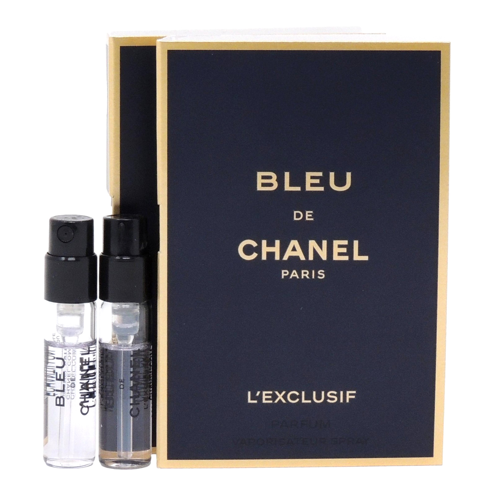 CHANEL BLEU DE CHANEL L’EXCLUSIF 1.5ml .05fl oz x 2 COLOGNE SPRAY SAMPLE VIALS