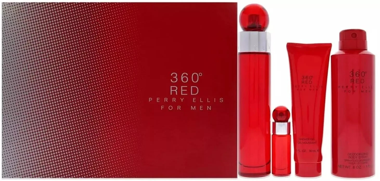 360 RED by Perry Ellis for men 4 pcs Set New in Box