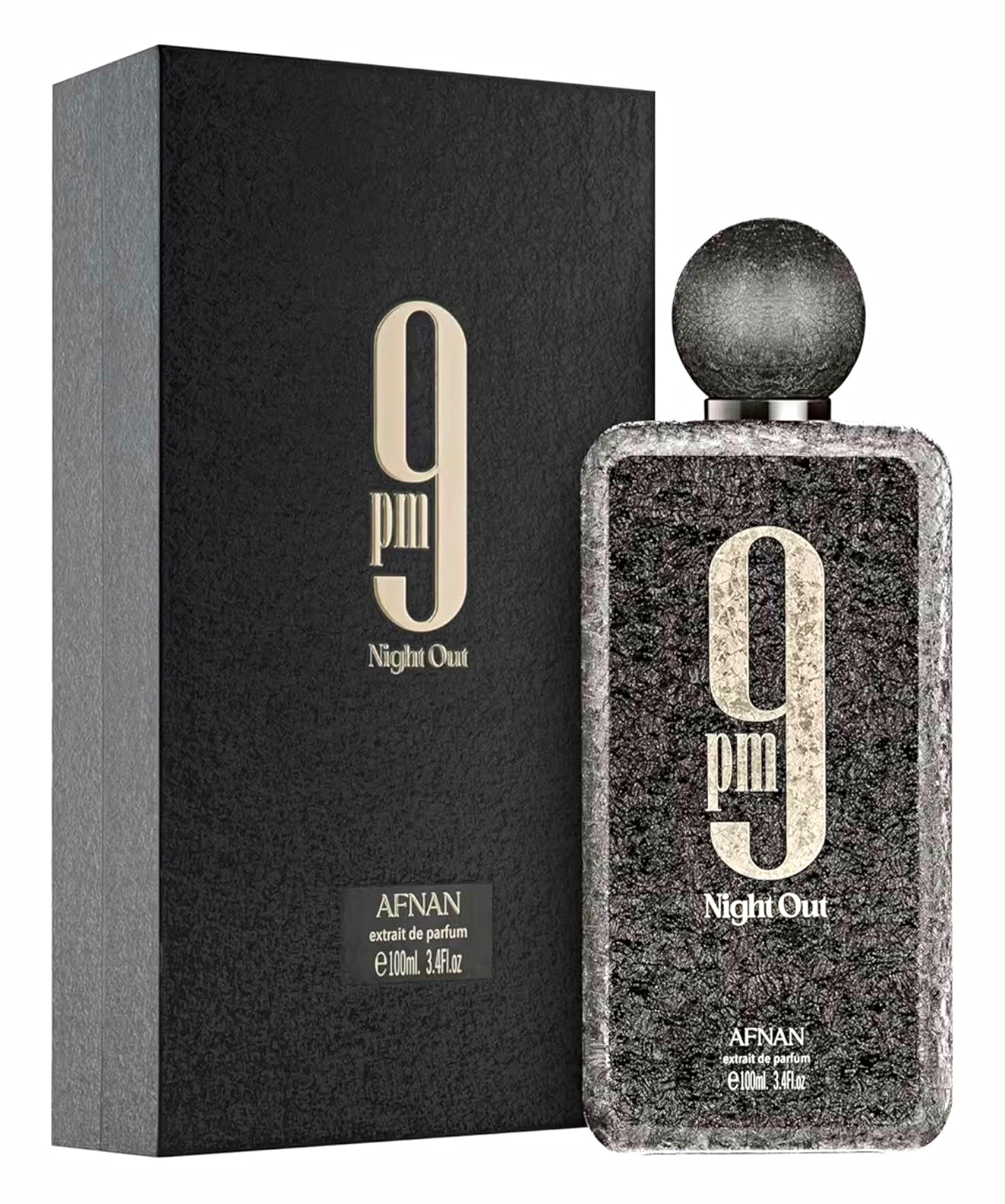 Afnan 9PM Night Out Extrait de Parfum Spray, Regular Size 3.4 fl oz