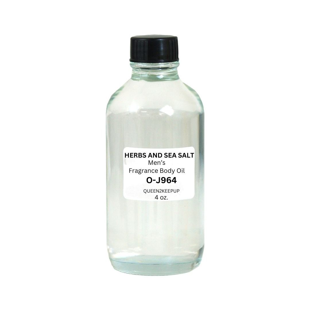 Herbs and Sea Salt (Men) Body Oil 4 oz Fragrance All Natural Scent