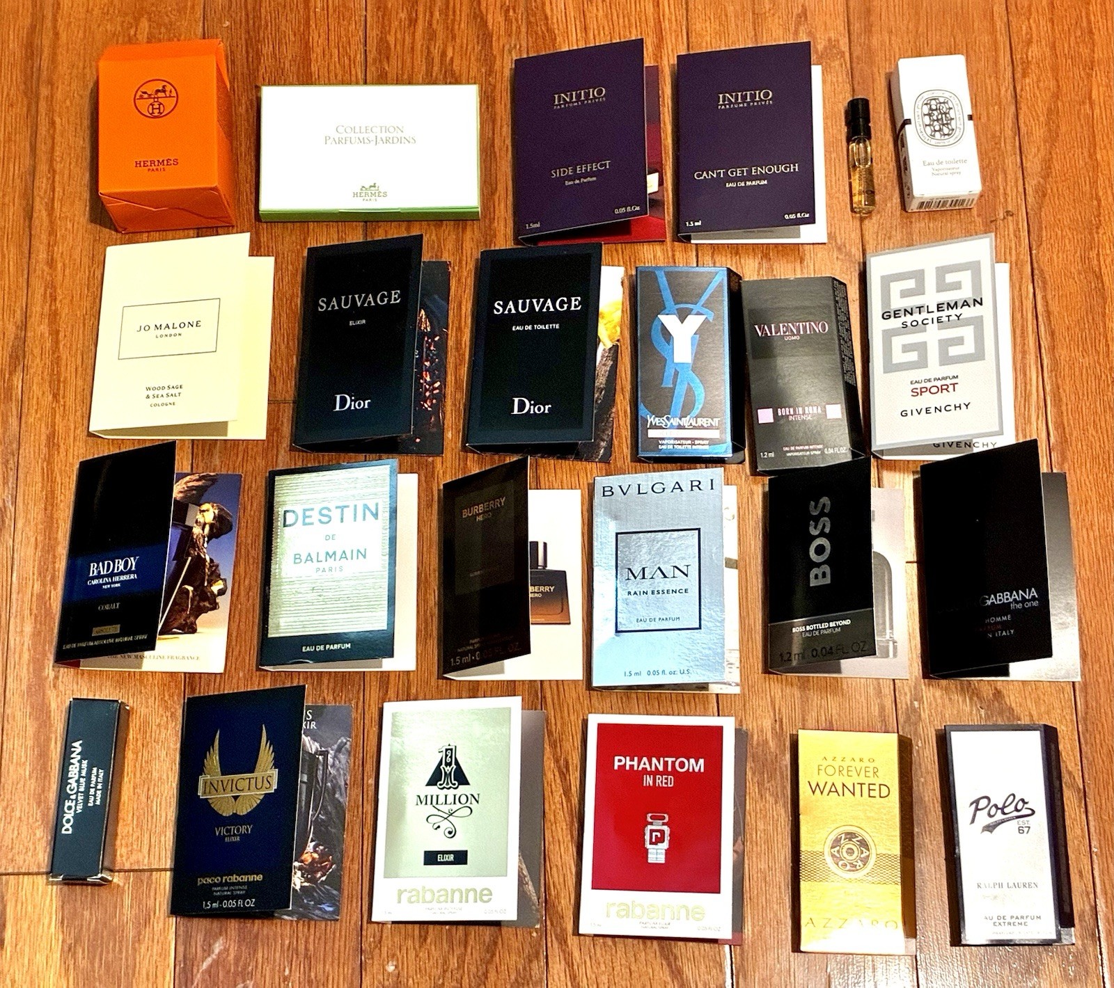 Mens Designer Cologne Samples (27) Dior YSL Diptyque Initio + Hermès Travel Size