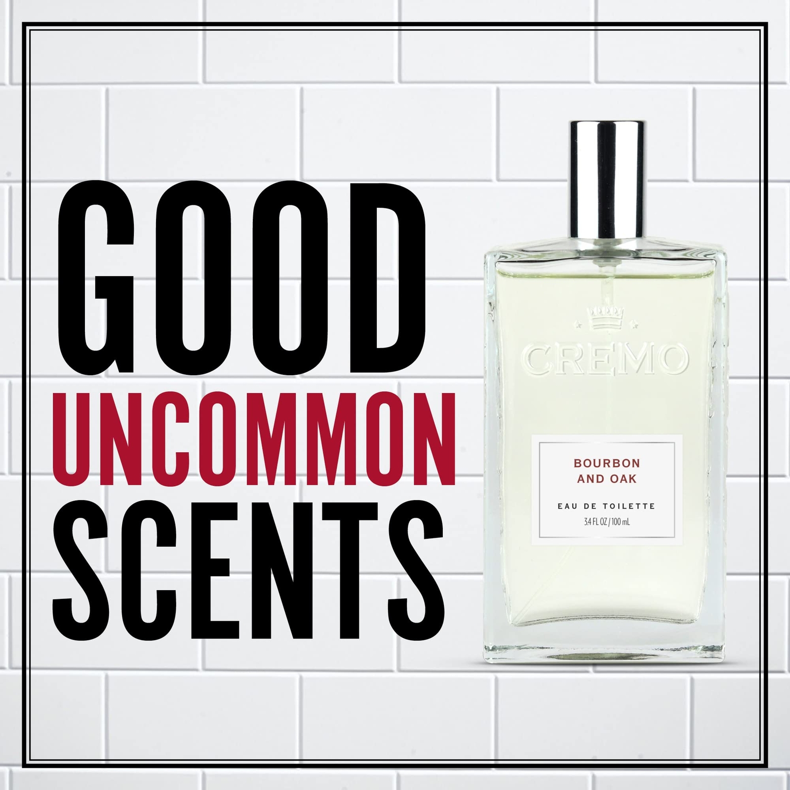Cremo Bourbon Oak Cologne Spray 3.4 Fl Oz Sophisticated Men’s Fragrance