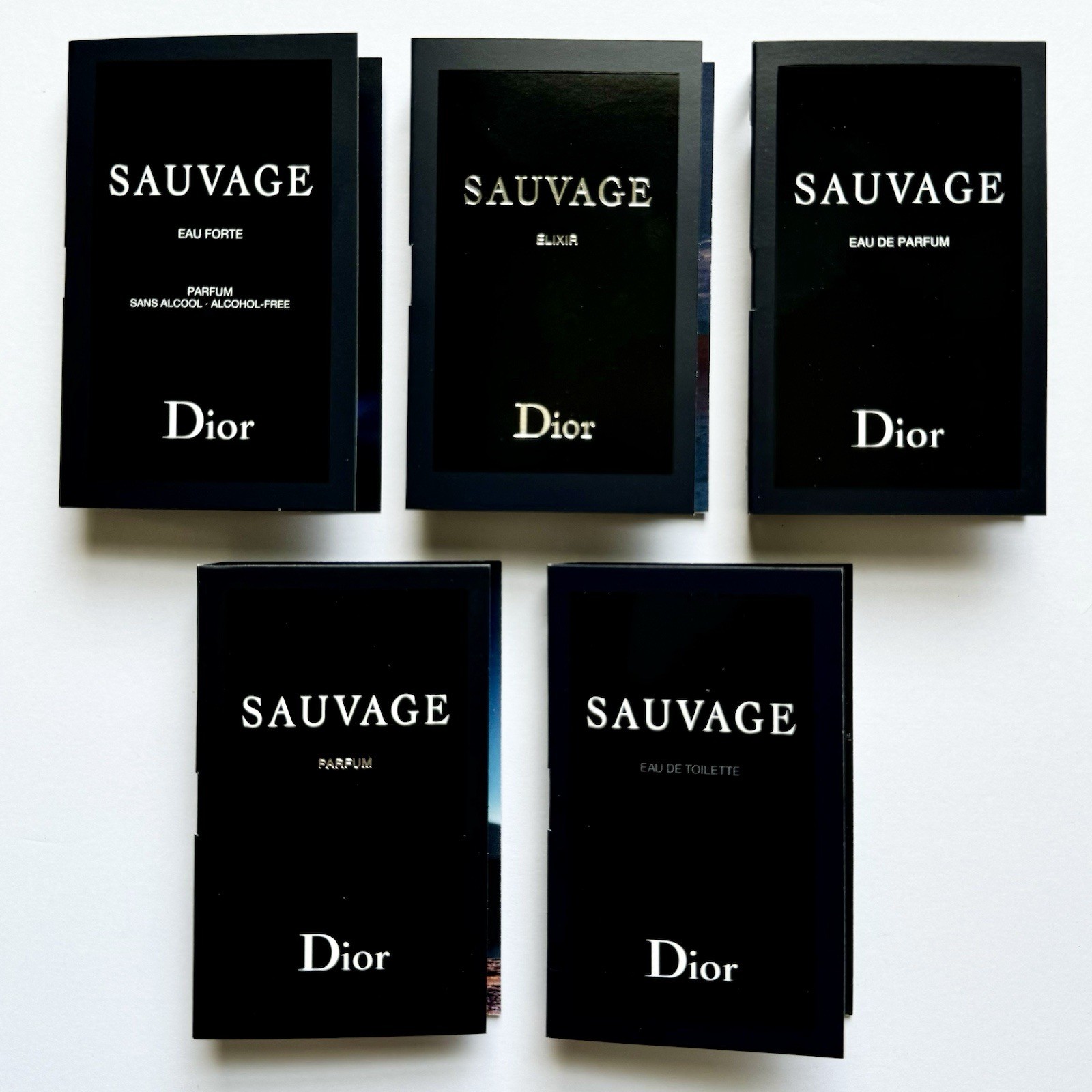 Dior Men’s Cologne SAVAGE Collection Sample Spray Vials 5pc Set