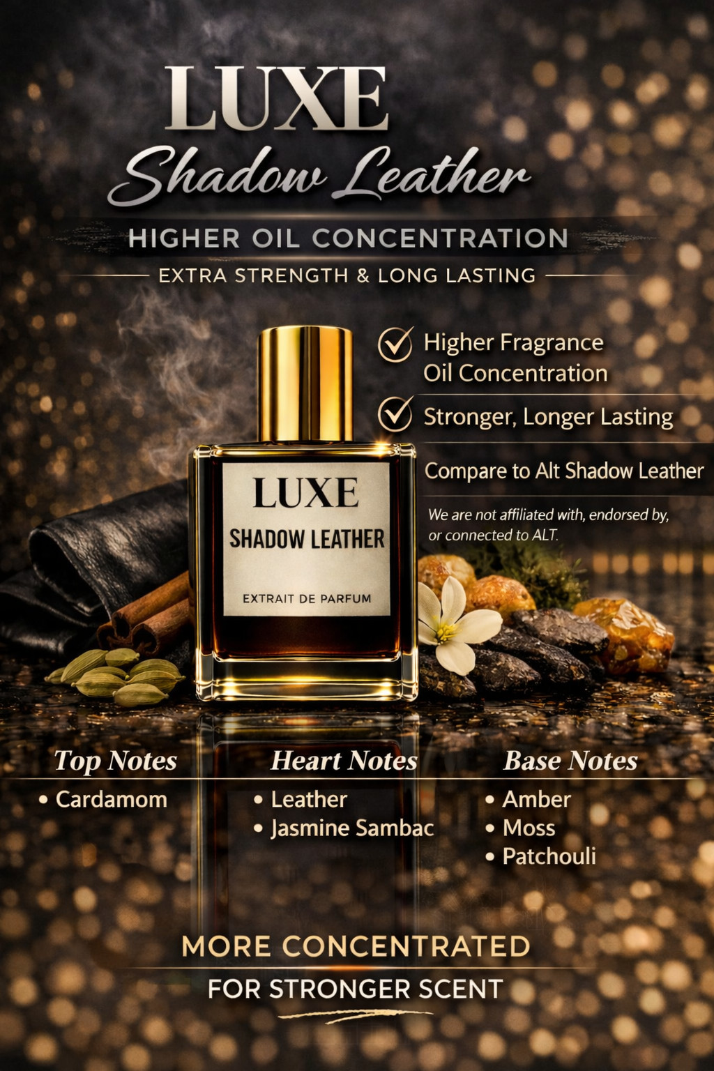 Stronger Version of ALT Shadow Leather | 3.4 Oz / 100mL Longest Lasting Version
