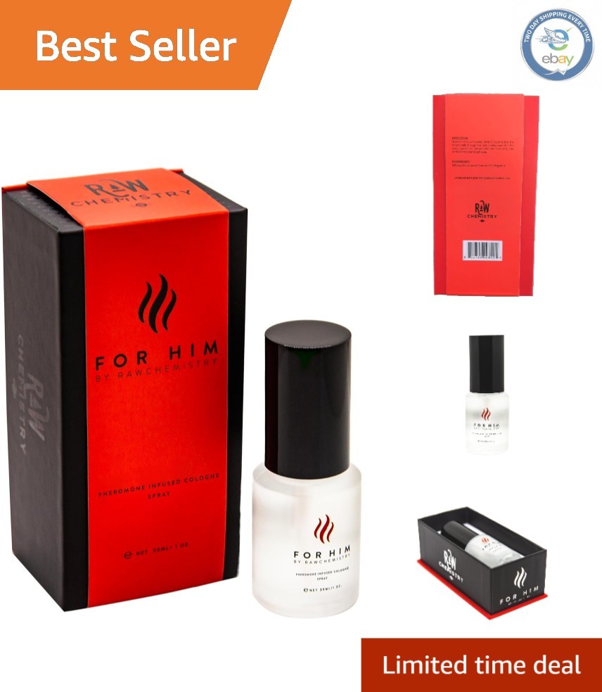 Raw Chemistry Pheromone Infused Cologne for Men – Bold, 1 Fl. oz Luxury Spray
