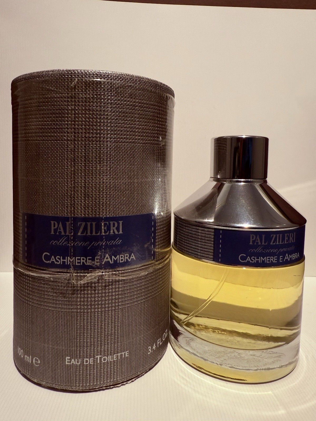 PAL ZILERI CASHMERE E AMBRA 3.4 FL. OZ /100 ml Eau De Toilette Spray for Men NIB