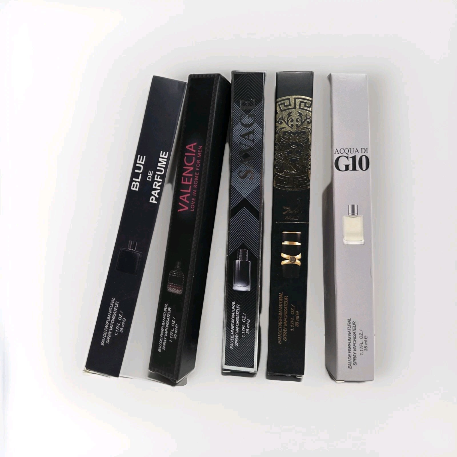 Travel Size Fragrances Men’s Eau de Parfum Spray Set – 5 Piece 35ml Perfume Set