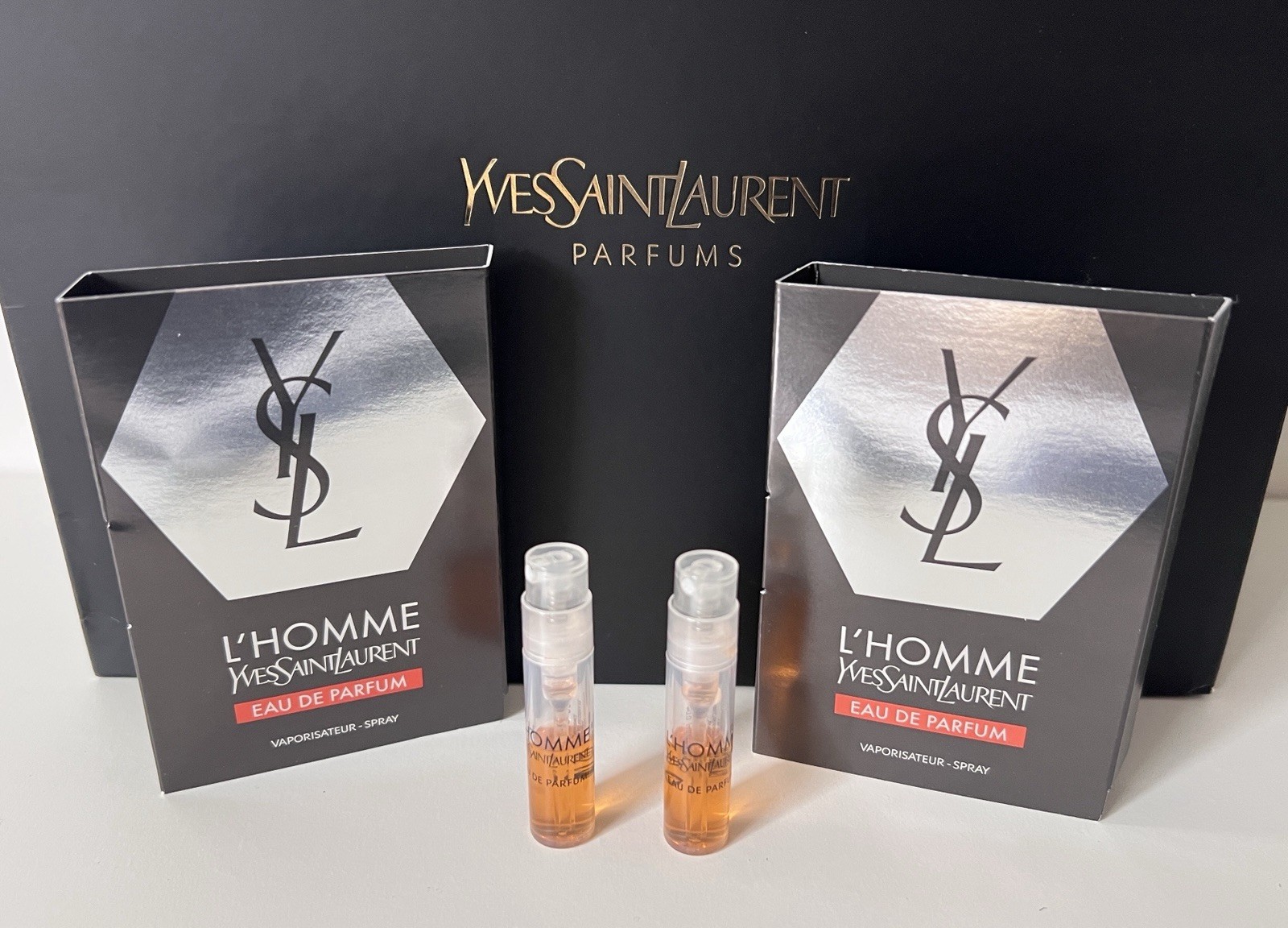 3x YSL Yves Saint Laurent L’Homme Eau de Parfum For Men Sample Spray 1.2ml .04oz