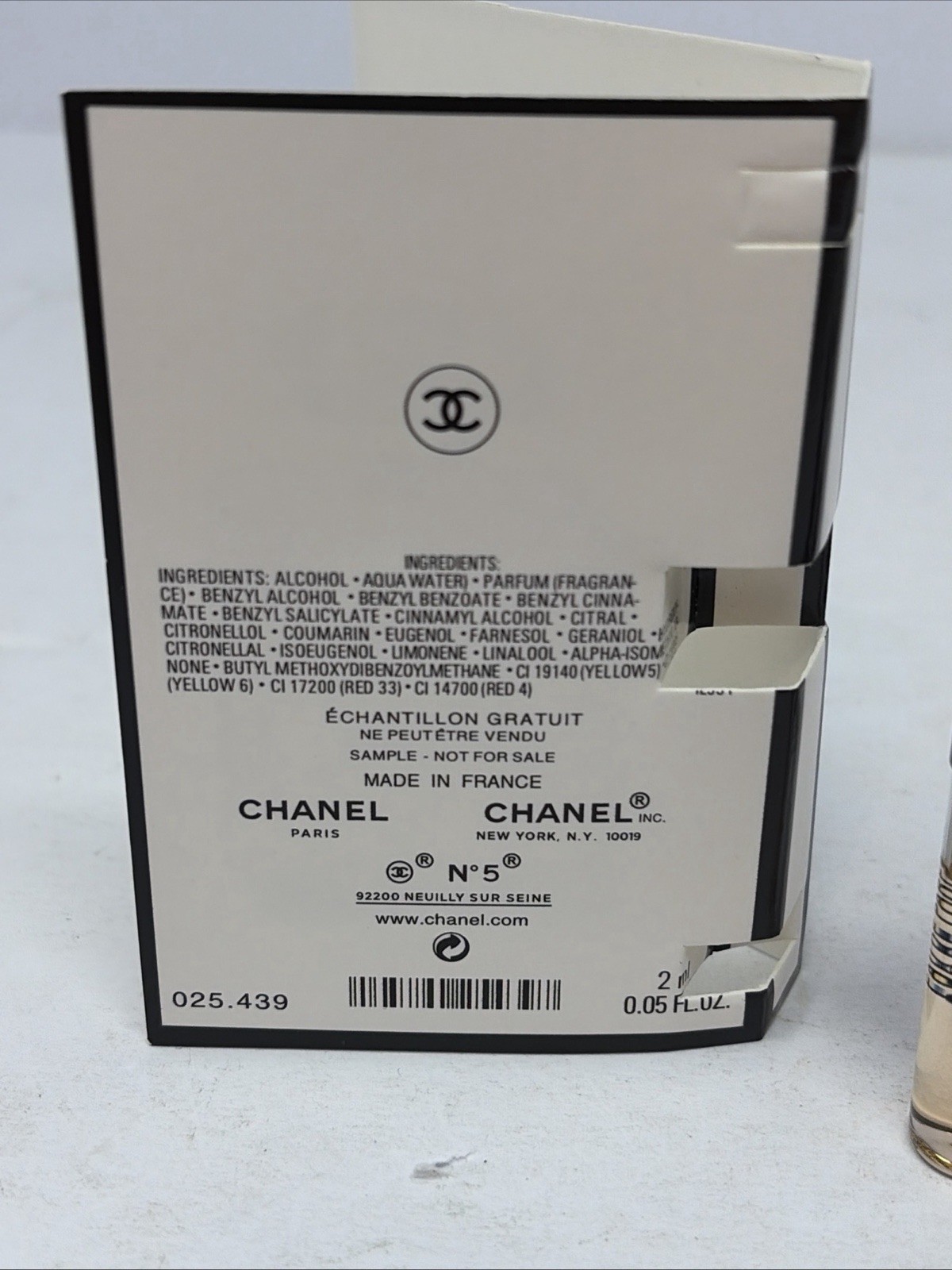 ALLURE HOMME SPORT & No. 5 By CHANEL 0.05oz / 2ml ea EDT Spray Samples