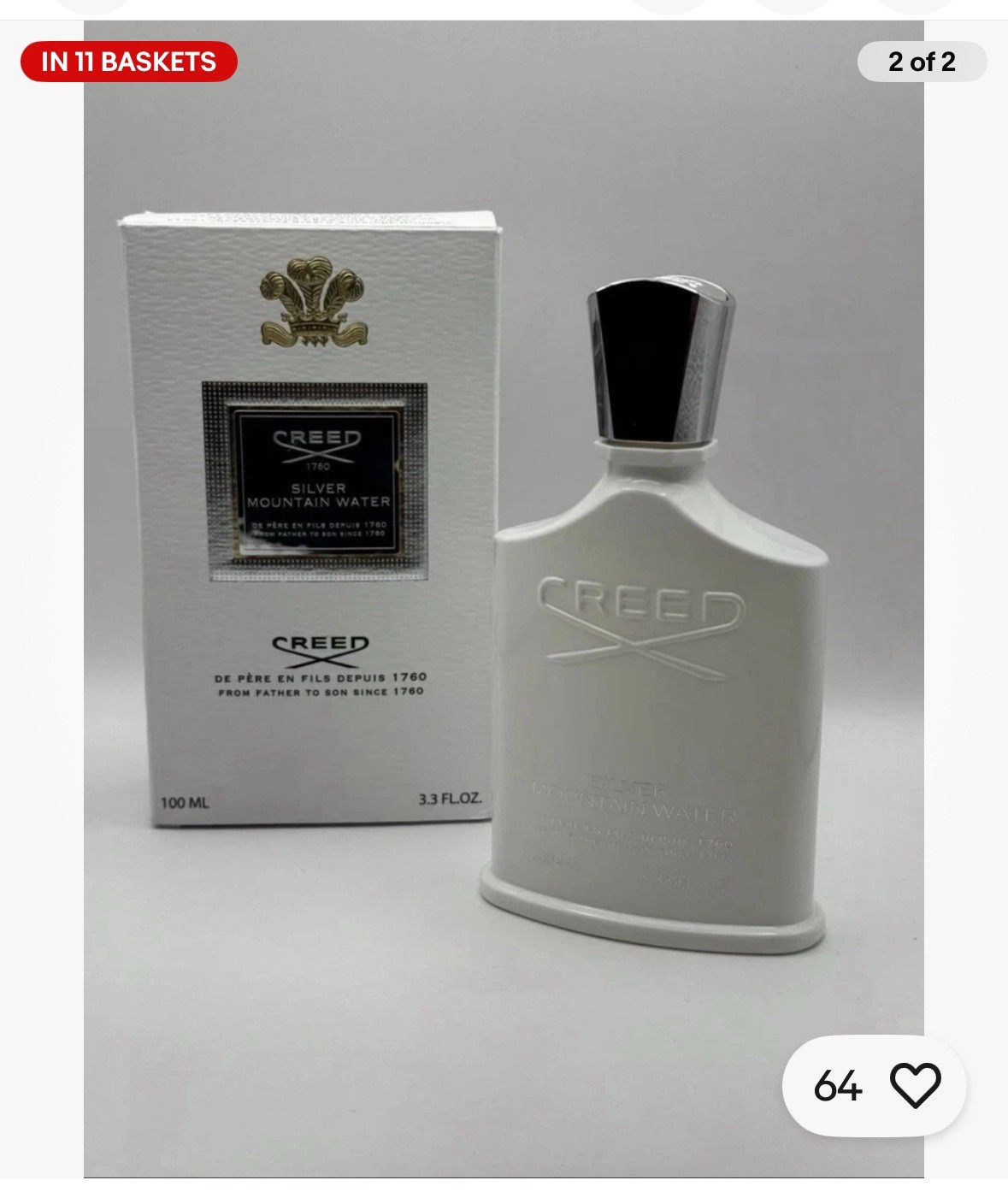 Creed Silver Mountain Water 3.3 oz EDP Cologne for Men Brand New Tester