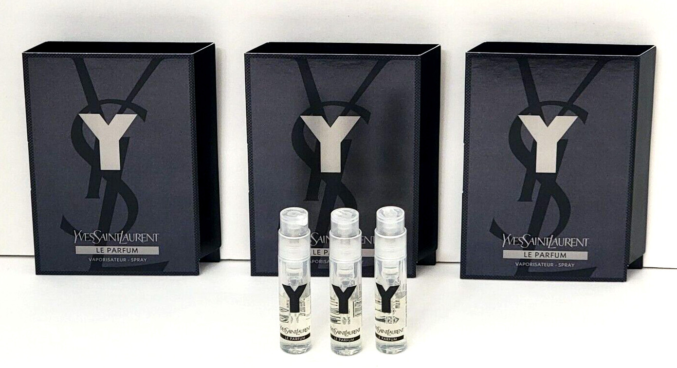 Y LE PARFUM 0.04 fl oz by YSL YVES SAINT LAURENT (3 Carded Spray Vials MEN)