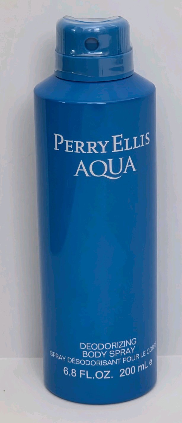 Perry Ellis AQUA Men’s Deodorizing Body Spray 6.8 oz – NEW