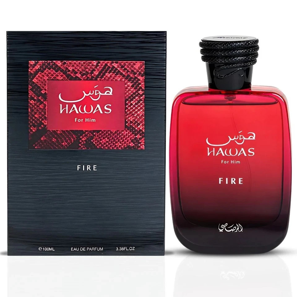 Hawas Fire By Rasasi for Men Edp Sp 3.38 oz New