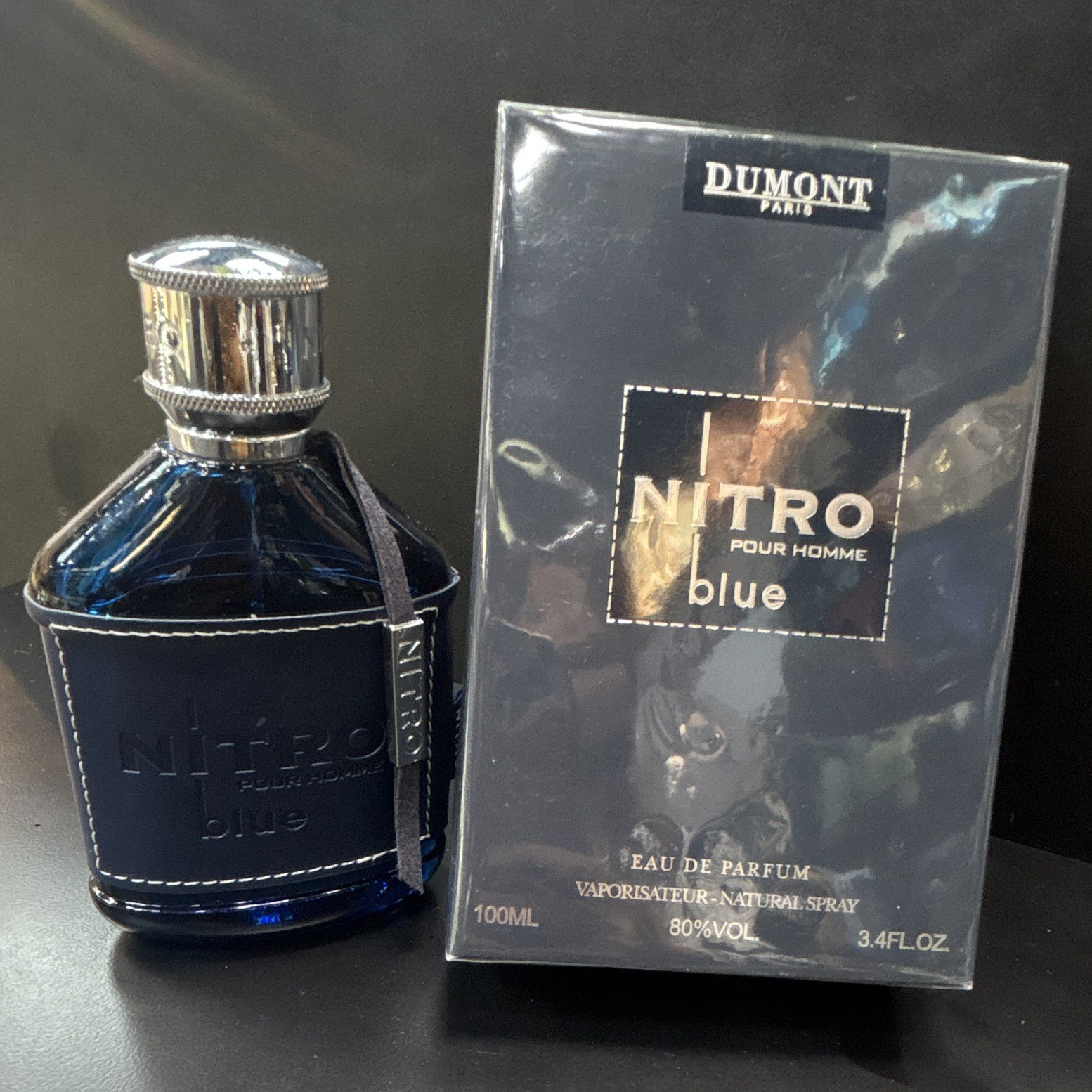 Dumont Paris Nitro Pour Homme Blue Eau de Parfum Spray, Regular Size 3.4 fl oz