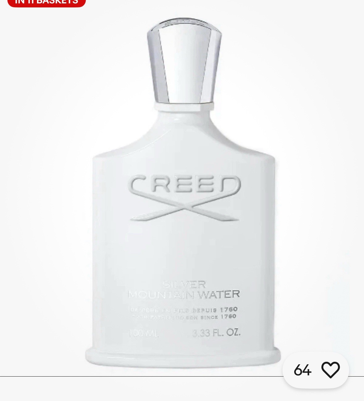 Creed Silver Mountain Water 3.3 oz EDP Cologne for Men Brand New Tester