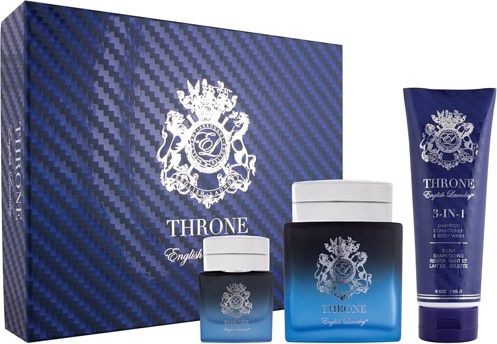 English Laundry Throne 3 Pc Set EDP Spray, 3 In 1 Wash – Shelf Pull