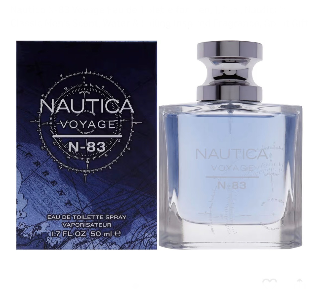 NIB~ Nautica Voyage N-83 Men’s Eau De Toilette Spray 50 mL 1.6 fl oz
