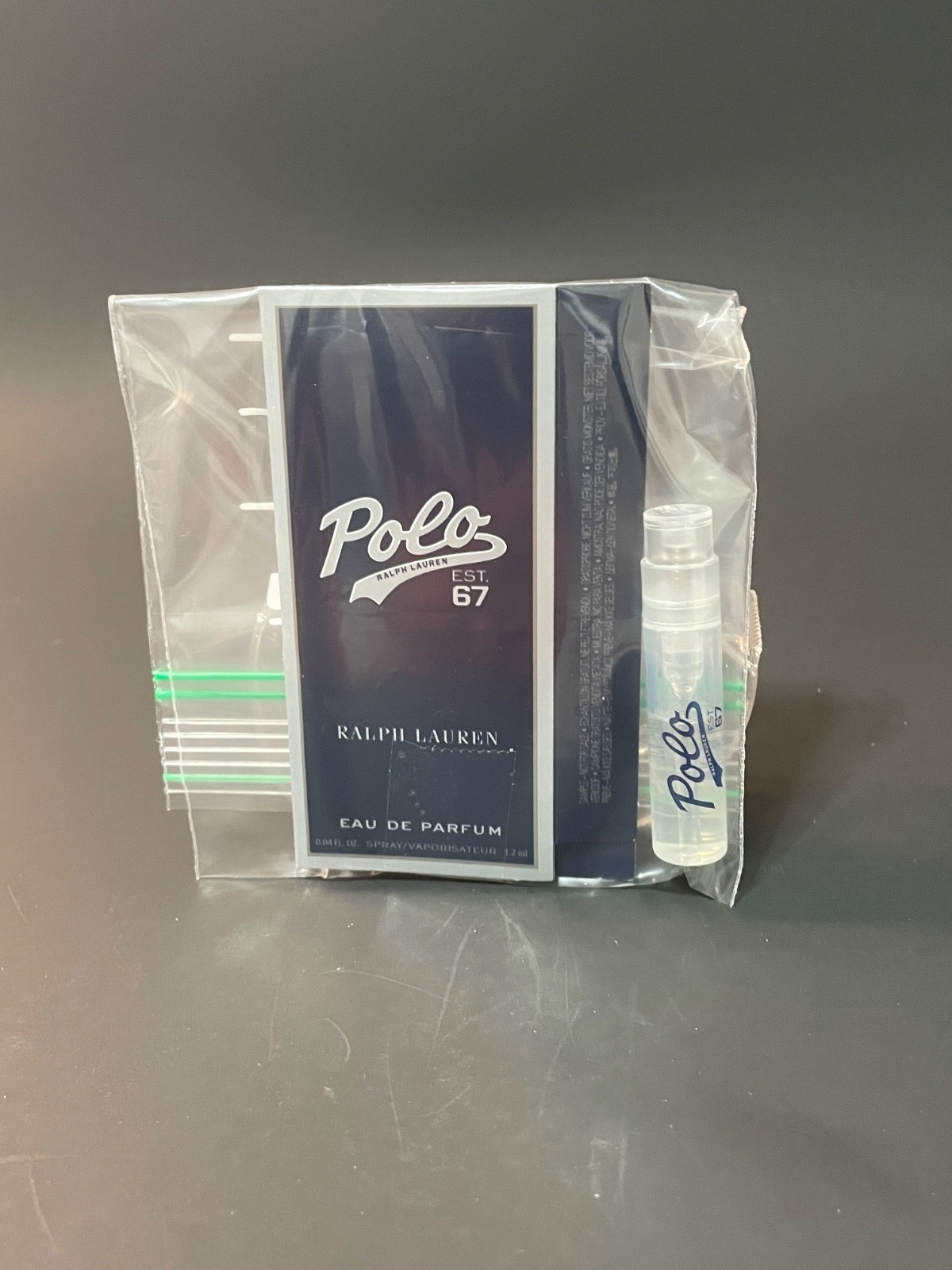 RALPH LAUREN “POLO : EST. 67” MENS : EAU DE PARFUM SAMPLE NEW Vial