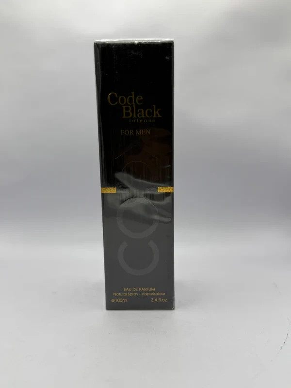 Code Black Intense Eau de Parfum for Men 3.4 oz 100ml Long Lasting Spray