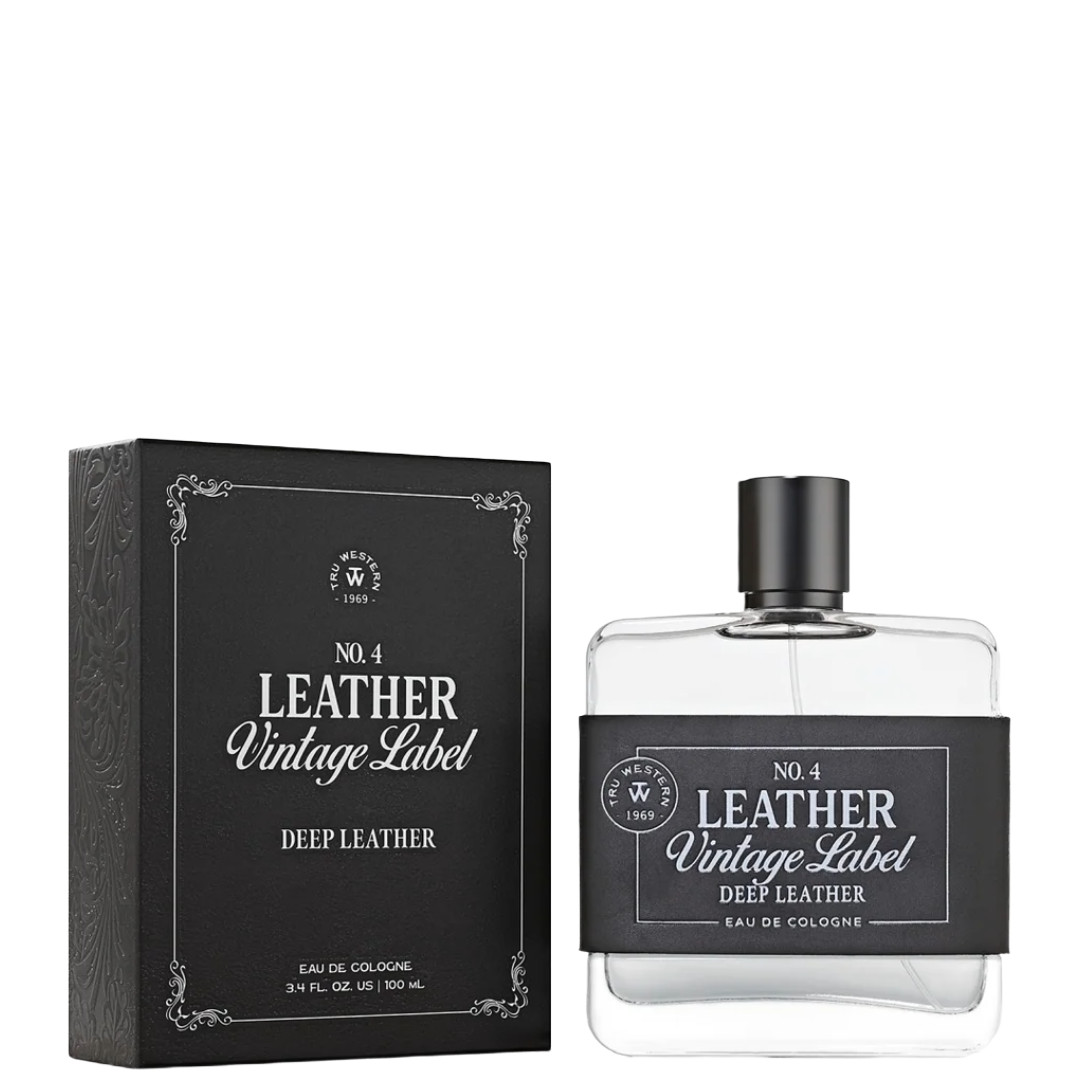 Tru Western Men’s Vintage Label Deep Leather No 4. 3.4oz Cologne 98089