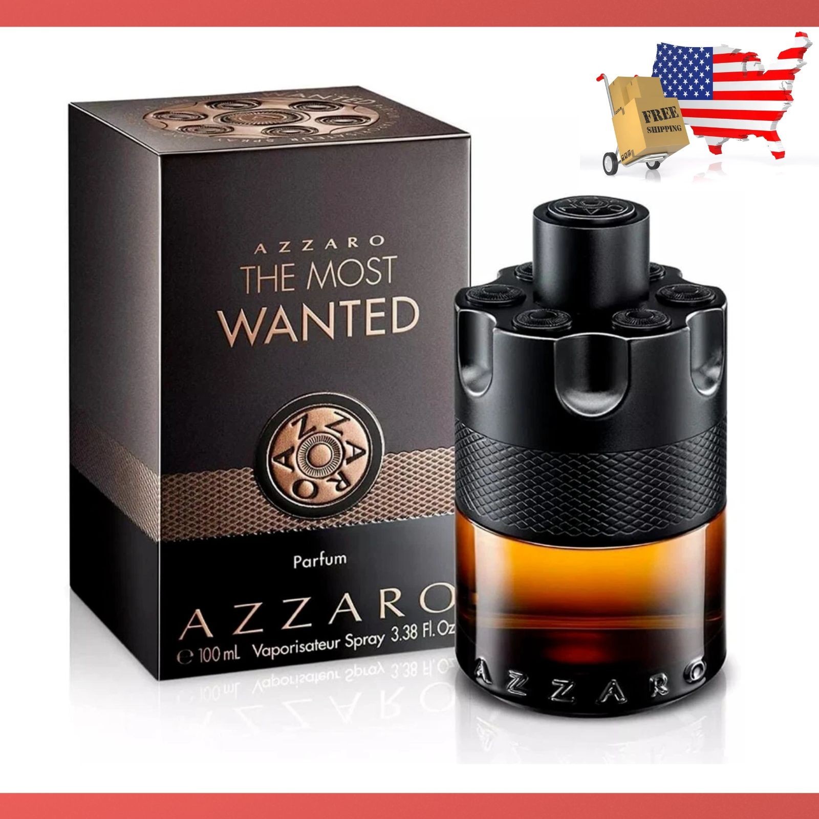 Azzaro The Most Wanted Parfum 3.38 Fl Oz Men’s Perfume Spray 100ml Fragrance