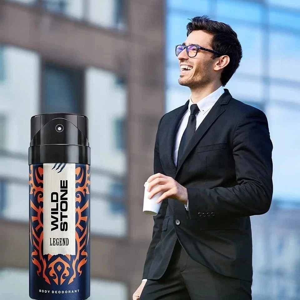Wild Stone Legend Deodorant for Men 225ml x2 Pack | Long-Lasting Masculine Smell