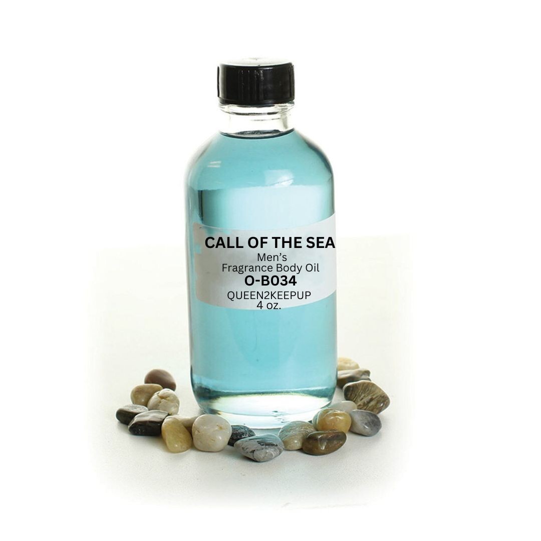 Call of the Sea (Men) Body Oil Fragrance 4 oz Glass Bottle All Natural Scent