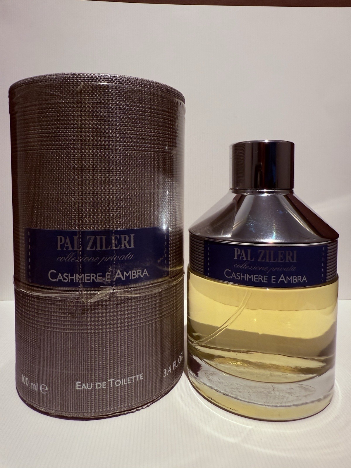 PAL ZILERI CASHMERE E AMBRA 3.4 FL. OZ /100 ml Eau De Toilette Spray for Men NIB