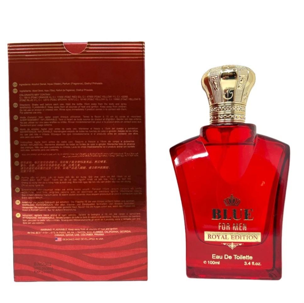 BLUE FOR MEN ROYAL EDITION 3.4oz Inspired by Jean Paul Gaultier’s Scandle