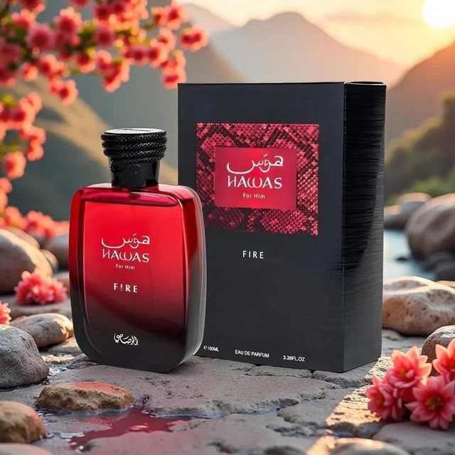 Hawas Fire Eau De Parfum, Long Lasting Fragrance Perfum,For Men100ML(3.4 Oz).