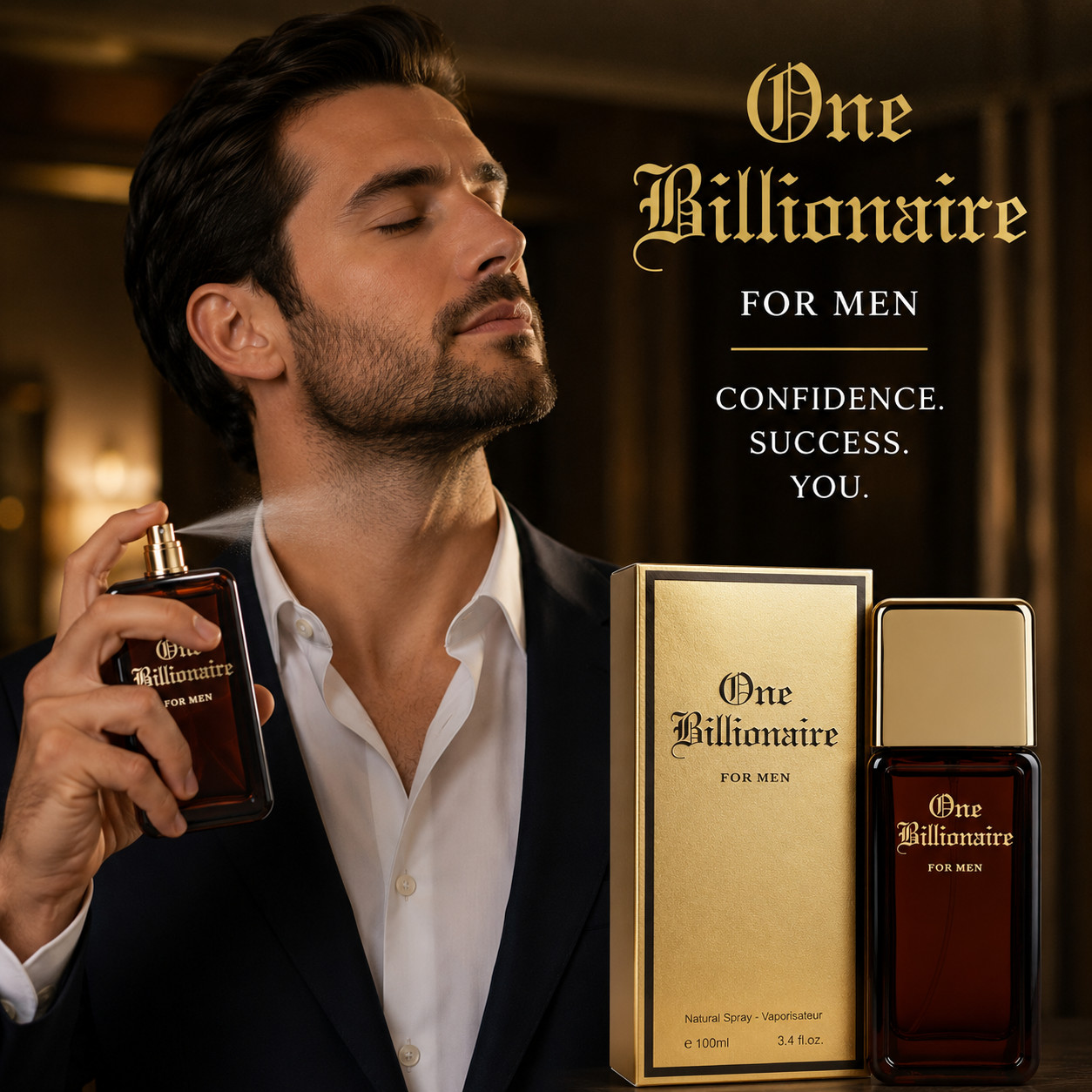 One Billionaire Eau de Perfum For Men 3.4 Fl very actractive