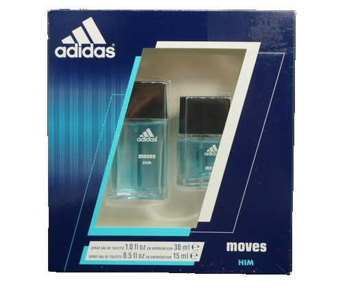 Adidas Moves Him 2 Pc Set For Men EDT 1.0 oz & 0.5 oz Spray Each